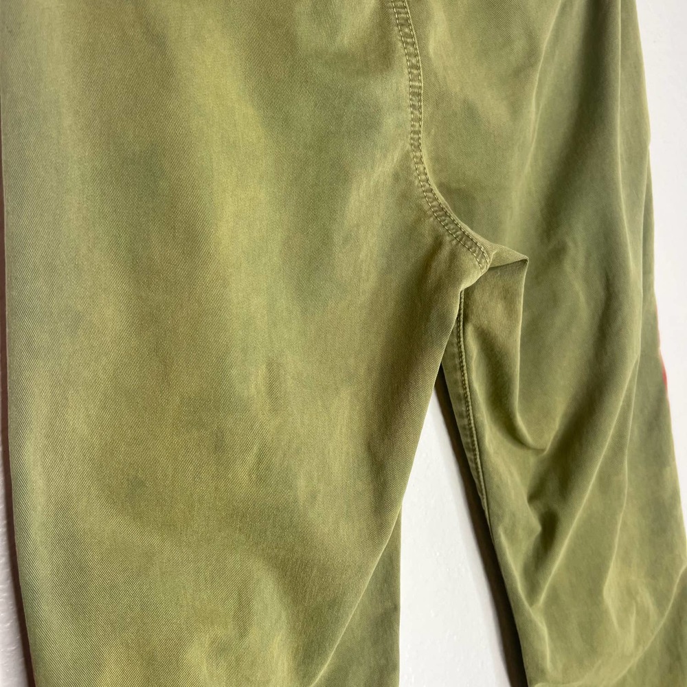 MOTHER DENIM Shaker Prep Fray Fatigue Cropped Pant Stripe Green / Red 24 - Picture 10 of 11